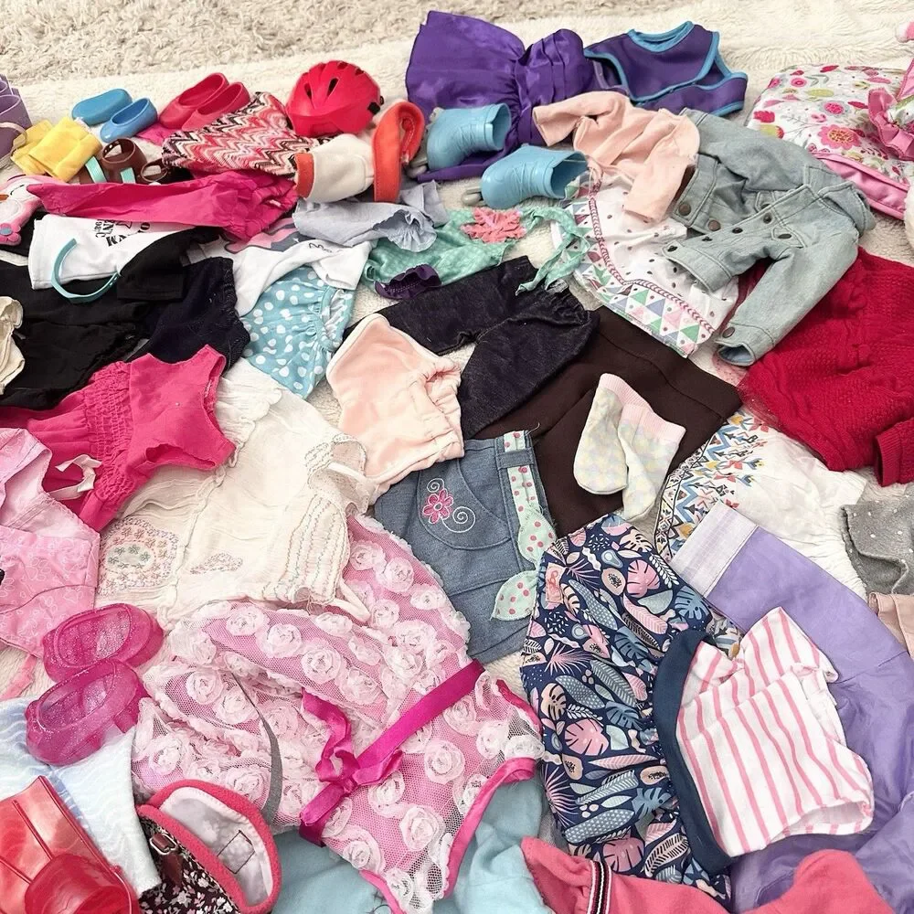 Our Generation Huge 18” Girl Doll Clothes Dresses Accessories Lot